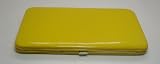 YELLOW FLAT OPER WALLET CLUTCH BY DESIGNSK