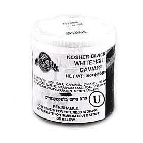 American Black Whitefish Caviar Kosher - 16 oz/454 gr, USA.