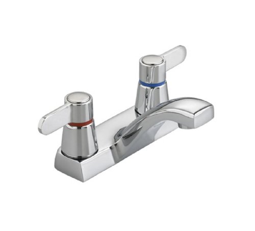 American Standard 5400.142H.002 Heritage Centerset Lavatory Faucet with Red and Blue Indexed Handles without Drain, Polished Chrome