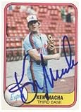 Ken Macha, Montreal Expos, 1991 Fleer Autographed Card