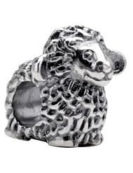 Sterling Silver Lamb Slider Bead Fits Pandora
