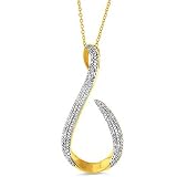14K Rose Gold 1.00 Carat Diamond Pendant