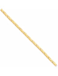 10K Gold 4.0mm NUGGET Bracelet 7 Inches