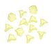 Lucite Trumpet Calla Lily Flower Beads Matte Yellow 10mm (12)