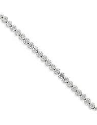 Sterling Silver Rhodium Plated Diamond Bracelet