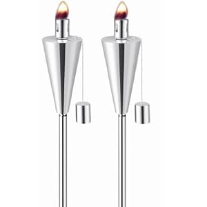 Anywhere Garden Torch - Stainless Steel Cone Shape Tiki Torch (2 pack) by 