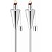 Anywhere Garden Torch - Stainless Steel Cone Shape Tiki Torch (2 pack)