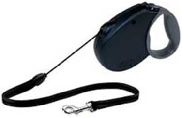 Flexi Freedom Soft Grip Retractable Cord Dog Leash, Small, 16-Feet Long, Supports up to 26-Pound, Black/Black w/ BONUS PET HEADS 10pk Pup n/ Fluff Wipes