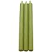 3x Olive Green Dinner Candles