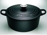 Review LE CREUSET UK LTD  / Le Creuset Cast Iron Round Casserole, Satin Black, 34 cm