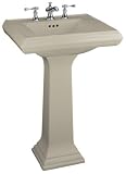 Kohler K-2238-4-G9 Memoirs pedestal lavatory with 4 centers, Sandbar