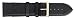 Apollo 28mm Uhrenarmband Leder schwarz, leicht gepolstert, Unterseite Nubuck