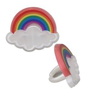 Rainbow Cupcake Rings (48-Pack)
