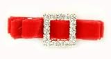 ~ Blooming Bows Rhinestone Velvet Hair Clip
