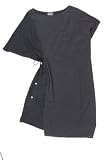 Fendi womens asymmetric side tied draping wrap dress
