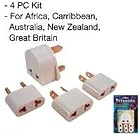 Trisonic International Travel Power Plug Adapter for US, UK, EU, AU and more