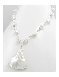 Fresh Water Pearls Necklace In 92.5 Sterling Silver