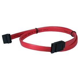 QVS SATA-20RB 20inch Serial ATA Right Angle Internal Data Red Cable by 