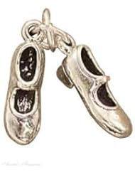 Sterling Silver 3D Tap Dance Shoes Sports Charm