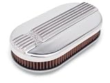 Classic Series Air Cleaner Small Oval Cast Aluminum For Single 4 bbl Carburetor Polished