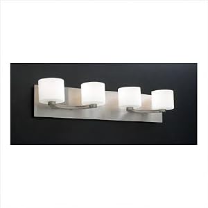 De Lion Vanity Light in Satin Nickel by PLC Lighting