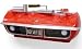 CORVETTE 1969 car HANGING SHELF red WALL decor