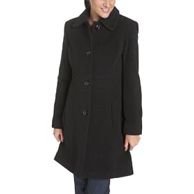 AK Anne Klein Ladies Single Breasted Walker Coat by AK Anne Klein
