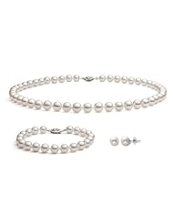 PremiumPearl Freshwater Pearl Set AA+ Quality
