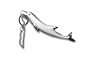 SILVER-Colored Tie Clip Bar with Dolphin Tie Clasp