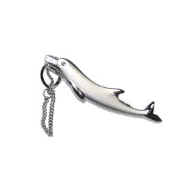 SILVER-Colored Tie Clip Bar with Dolphin Tie Clasp by 
