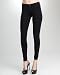 bebe Zip Front Leatherette Inset Legging bebe Zip Front Leatherette Inset Legging