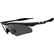Oakley M Frame Hybrid S Adult Sport Sportswear Sunglasses w/ Free B&F Heart Sticker Bundle - Black/Grey