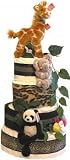 Amazon Jungle Diaper Cake Baby Shower Centerpiece Gift Basket Four Tiers