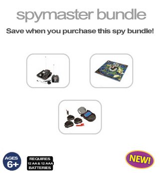 Childrens Toyshop  Toys : Spymaster Toy Bundle: Spy Video ATV-360, Spy Trackdown Board Game and Wireless Tracker - Spy Gear - Wild Planet Spy Toys for Kids