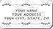 Custom Large Return Address Labels with Border, 3 Customizable Text Lines, 15 Font Choices, 100 Count, 2.25