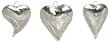 Polished Tin Folk Hearts Christmas Ormnaments 6"H Set / 6 (2 ea)