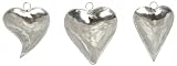 Polished Tin Folk Hearts Christmas Ormnaments 6"H Set / 6 (2 ea)