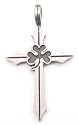 Irish Clover Celtic Cross Real Pewter Pendant Necklace