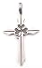 Irish Clover Celtic Cross Real Pewter Pendant Necklace