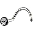 Surgical Steel Black and White SKULL Logo Nose Ring