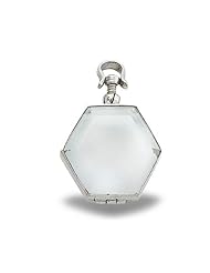 Sterling Silver Hexagon Shaped Glass Dome Locket Sterling Silver 1 Inch x 1 Inch