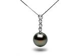 AAA Quality, 8.0-9.0 mm, Orion Collection Tahitian Pearl & Diamond Pendant