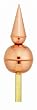 13" Handcrafted "Avalon" Pure Polished Copper Cupola Finial