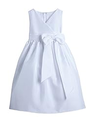 Girls Sleeveless Polyester/Silk Pleated  Flower-Girl Dress  With a Bow(s) and a Sash 