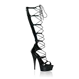 Pleaser Shoes WomenOs Delight-698, 5 3/4'' Stiletto Heel Lace-Up Platform Sandal
