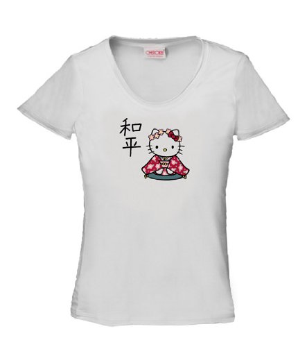 Cherokee Hello Kitty Slim fitting knit Scrub Tee Scrub Tops Women, 