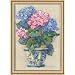 Jiffy Colorful Hydrangea Mini Crewel Kit - 5X7 Stitched In Thread