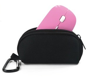 Cosmos ® Pink 2.4G RF optical wireless USB mouse for macbook 13″ PRO AIR 11″ DELL ACER SONY HP TOSHIBA and Black Neoprene Magic Mouse Bag + Cosmos cable tie