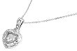 Sterling Silver CZ Necklaces - Heart - Chain: 16-18" (adjustable) Height: 31mm