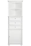 Hampton Bay Corner Linen Storage Cabinet I, 3-DRAWER, WHITE